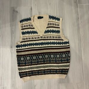 Men's Multicolor Patterned Sweater Vest